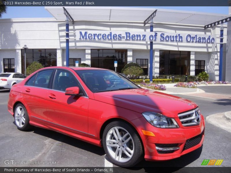 Mars Red / Black 2013 Mercedes-Benz C 250 Sport