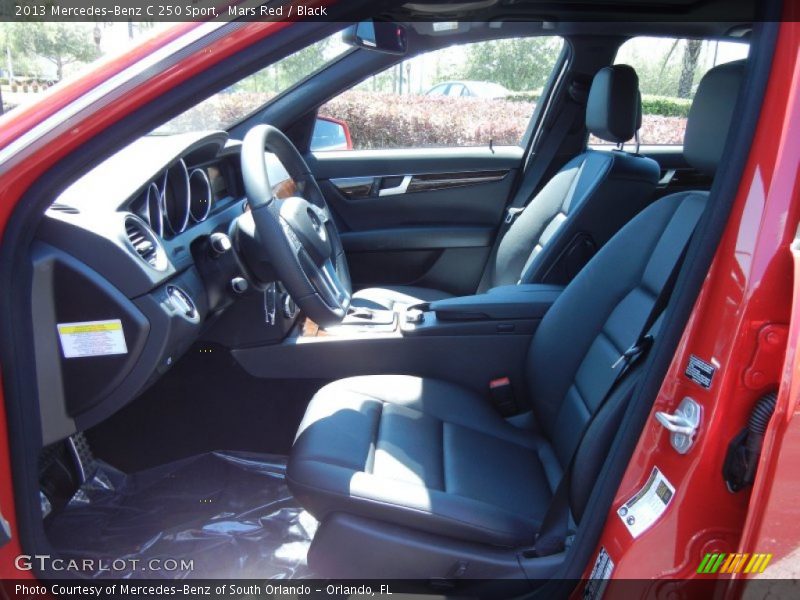 Mars Red / Black 2013 Mercedes-Benz C 250 Sport