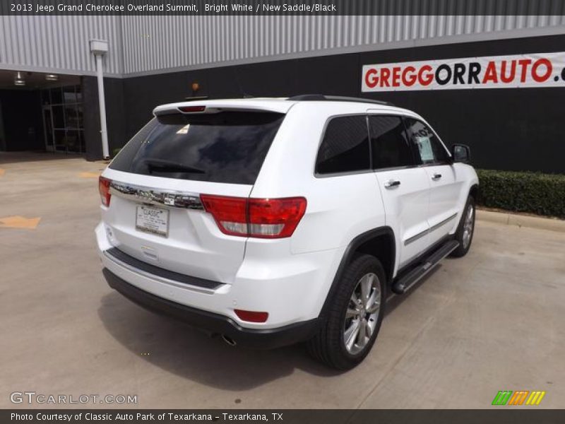 Bright White / New Saddle/Black 2013 Jeep Grand Cherokee Overland Summit