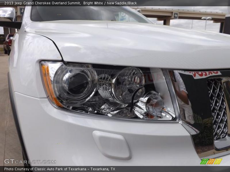 Bright White / New Saddle/Black 2013 Jeep Grand Cherokee Overland Summit