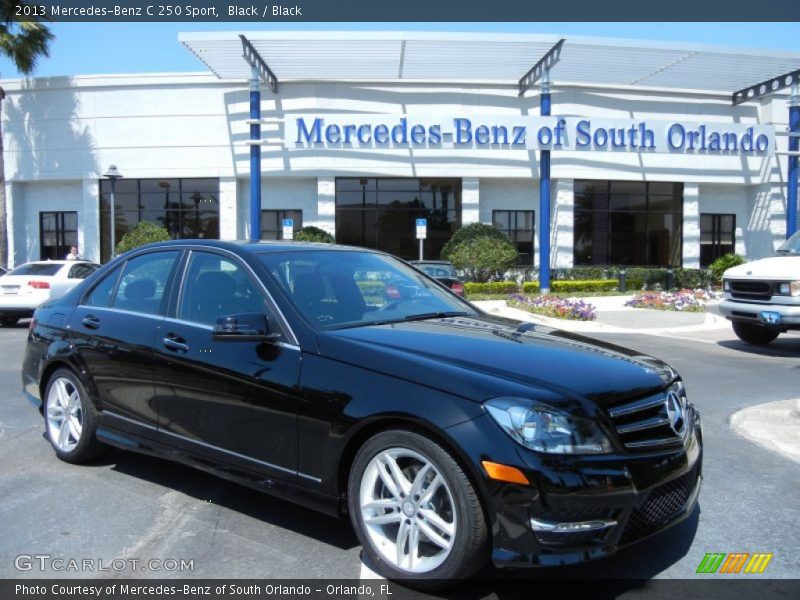 Black / Black 2013 Mercedes-Benz C 250 Sport
