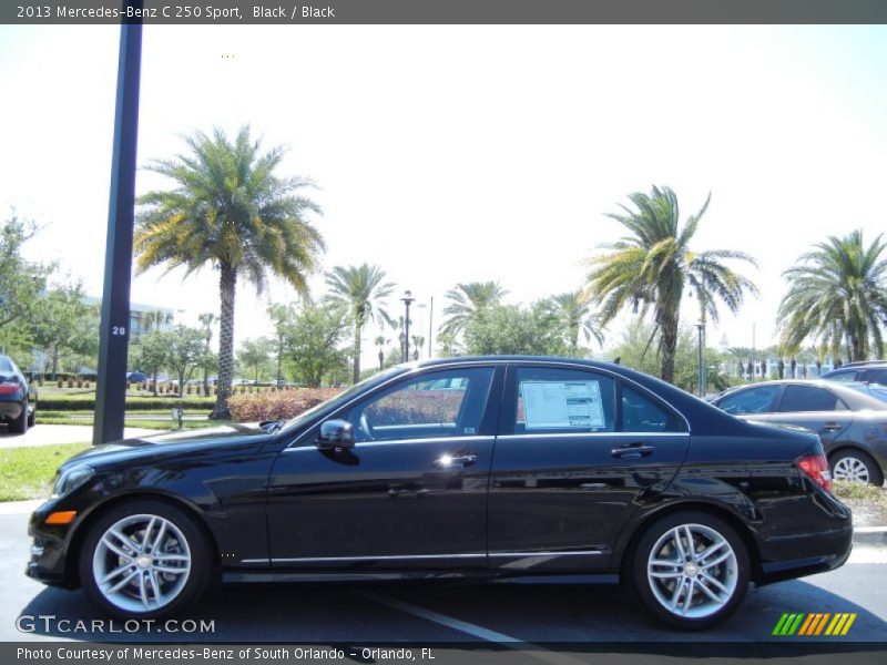 Black / Black 2013 Mercedes-Benz C 250 Sport