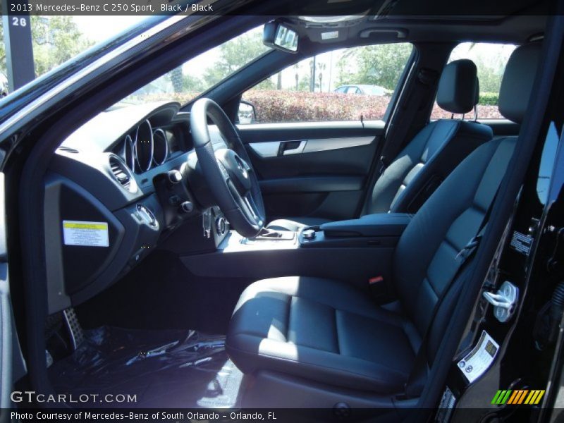 Black / Black 2013 Mercedes-Benz C 250 Sport
