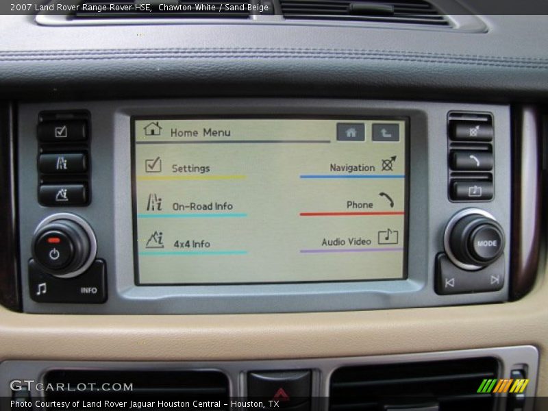 Controls of 2007 Range Rover HSE