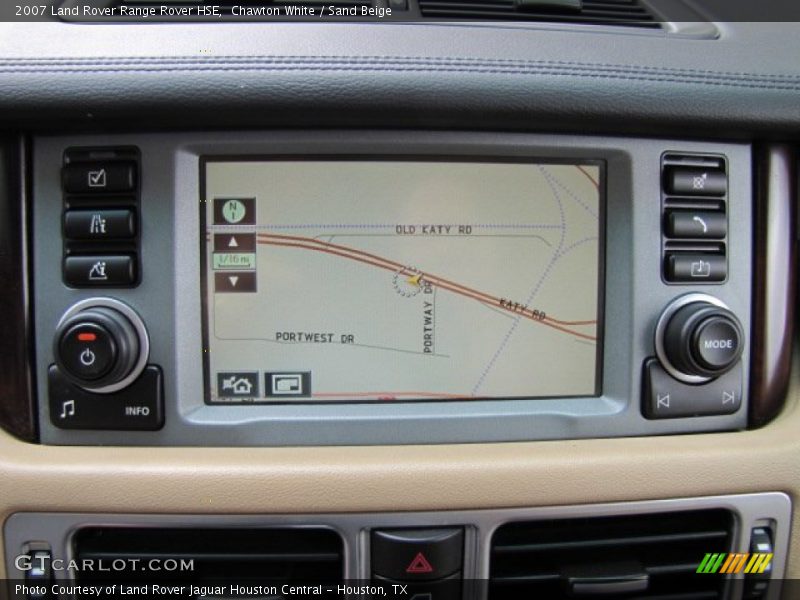Navigation of 2007 Range Rover HSE