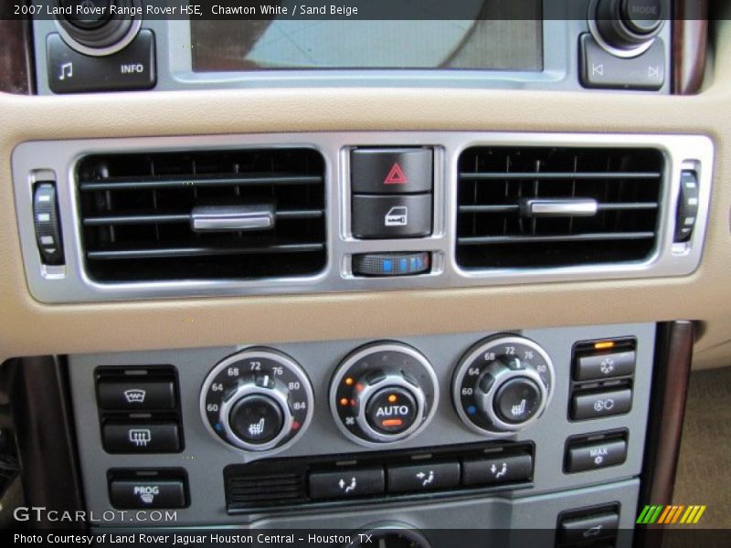 Controls of 2007 Range Rover HSE