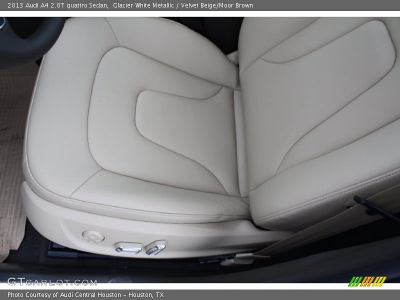 Glacier White Metallic / Velvet Beige/Moor Brown 2013 Audi A4 2.0T quattro Sedan