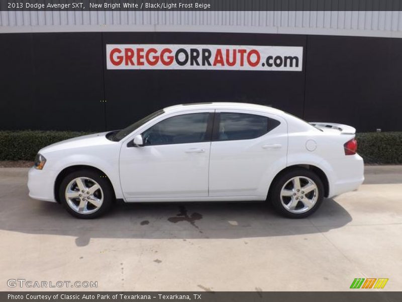 New Bright White / Black/Light Frost Beige 2013 Dodge Avenger SXT