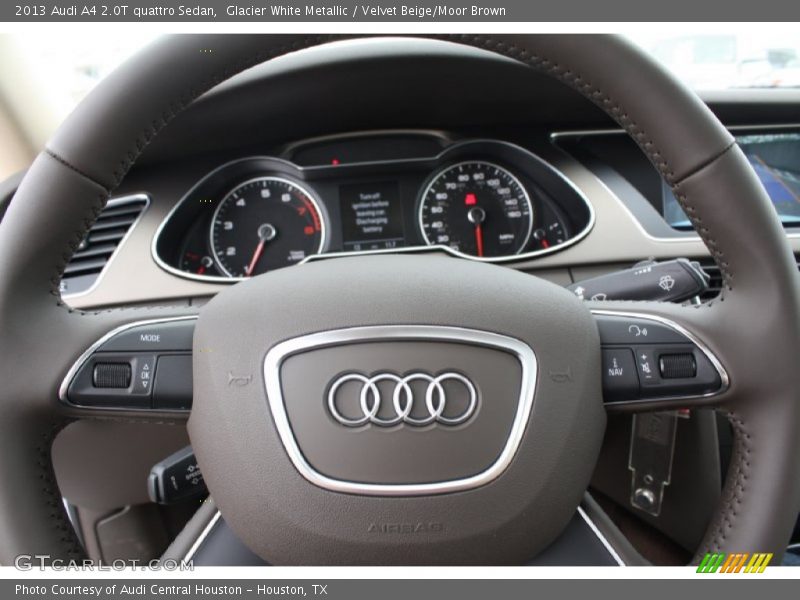 Glacier White Metallic / Velvet Beige/Moor Brown 2013 Audi A4 2.0T quattro Sedan