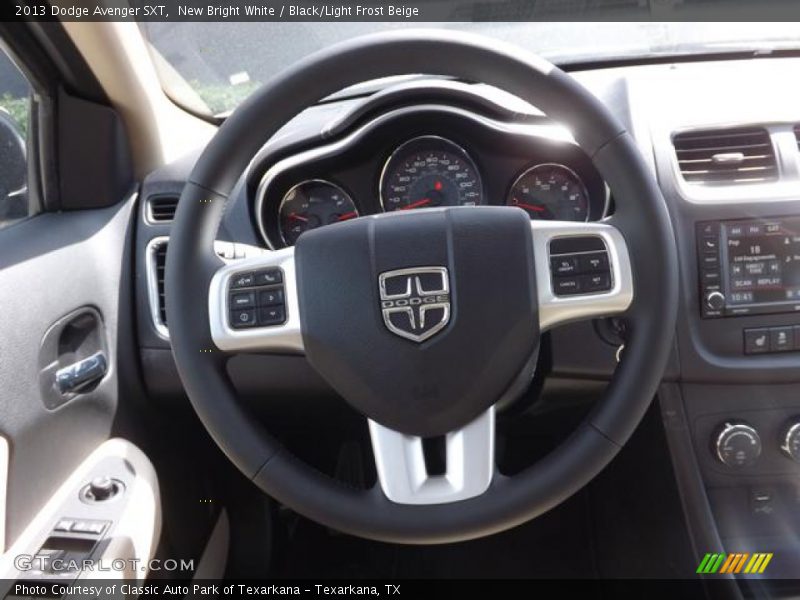 New Bright White / Black/Light Frost Beige 2013 Dodge Avenger SXT