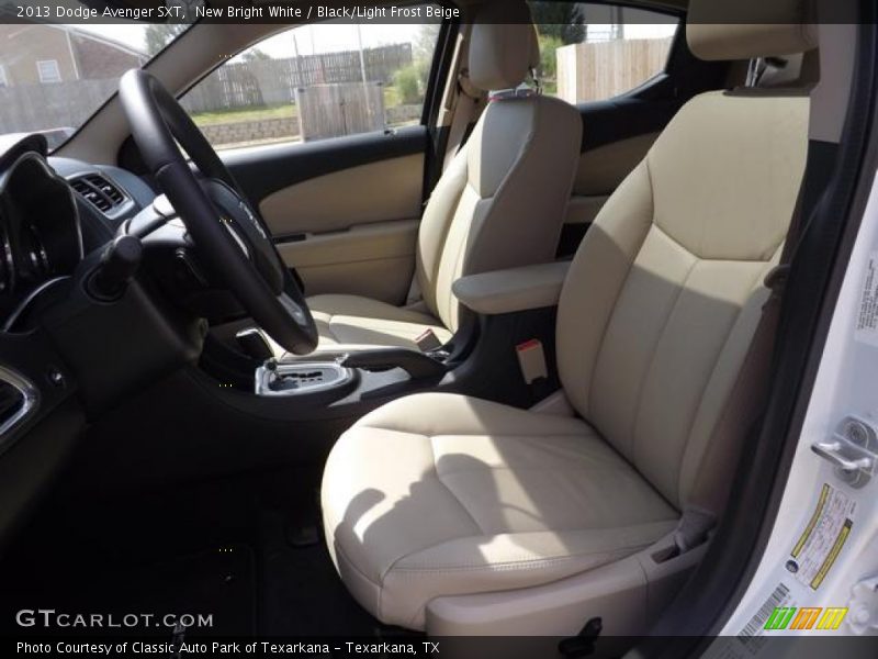 New Bright White / Black/Light Frost Beige 2013 Dodge Avenger SXT