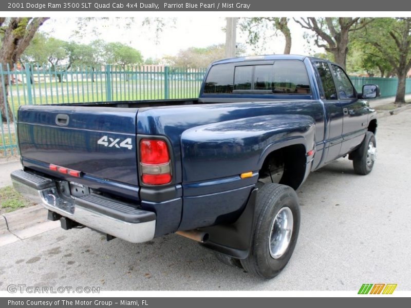  2001 Ram 3500 SLT Quad Cab 4x4 Dually Parriot Blue Pearl