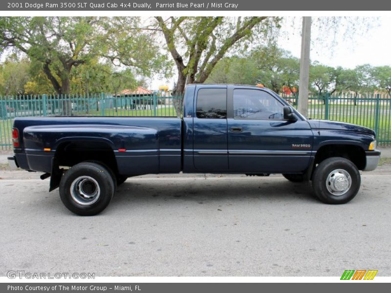  2001 Ram 3500 SLT Quad Cab 4x4 Dually Parriot Blue Pearl