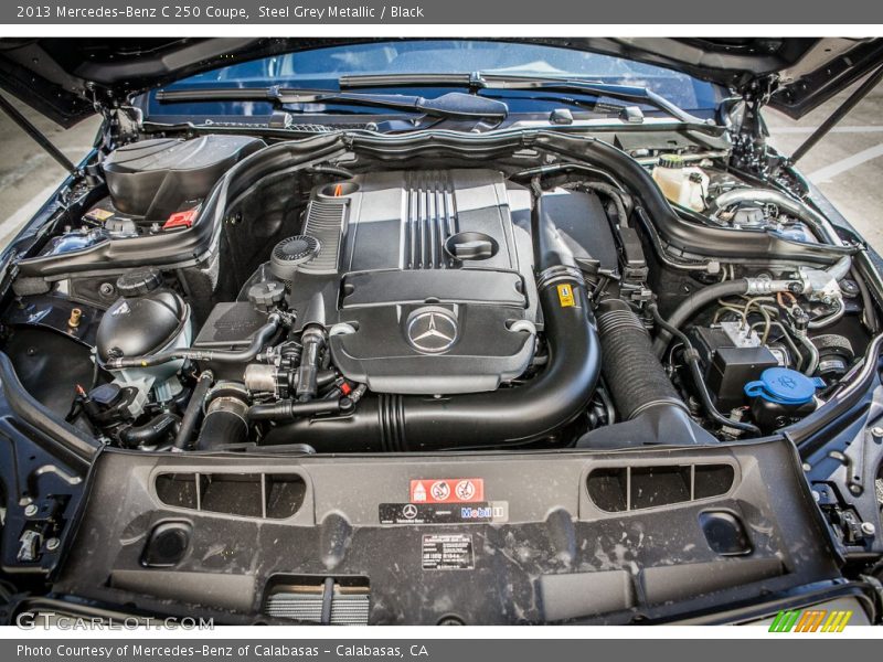 Steel Grey Metallic / Black 2013 Mercedes-Benz C 250 Coupe