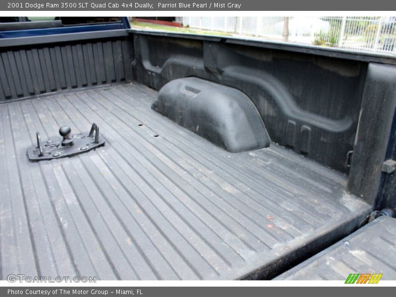 Parriot Blue Pearl / Mist Gray 2001 Dodge Ram 3500 SLT Quad Cab 4x4 Dually