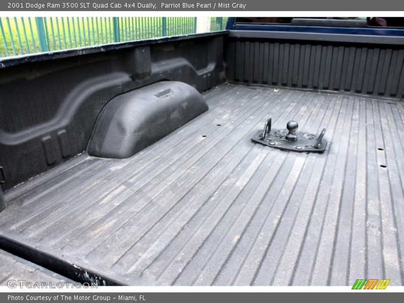 Parriot Blue Pearl / Mist Gray 2001 Dodge Ram 3500 SLT Quad Cab 4x4 Dually