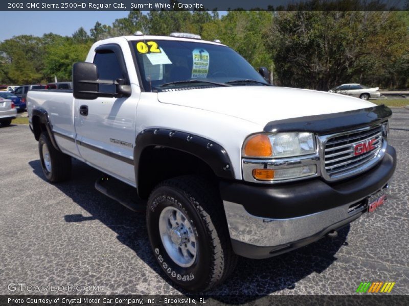 Summit White / Graphite 2002 GMC Sierra 2500HD Regular Cab
