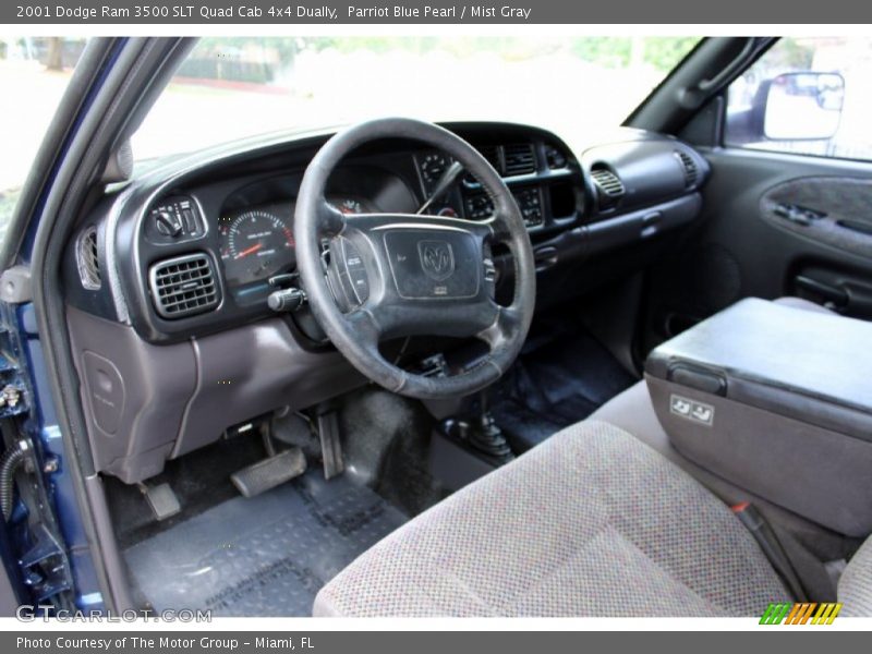 Mist Gray Interior - 2001 Ram 3500 SLT Quad Cab 4x4 Dually 