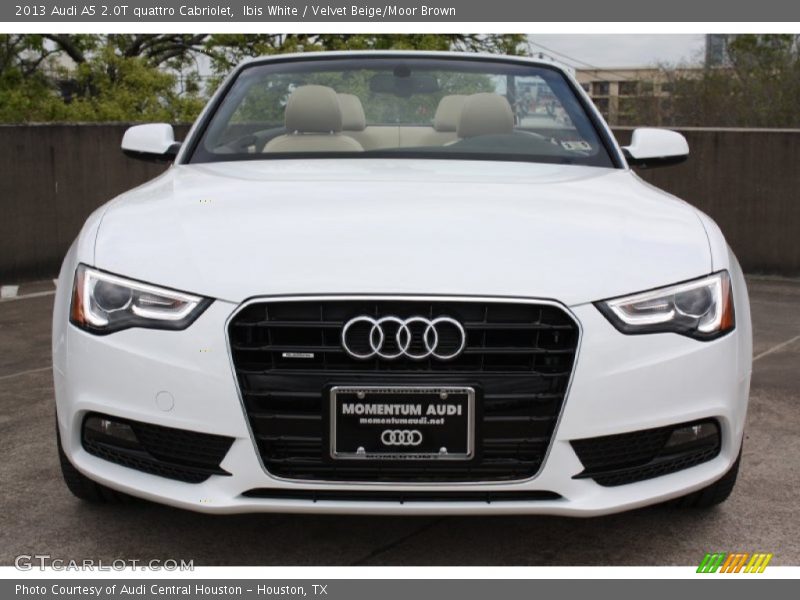 Ibis White / Velvet Beige/Moor Brown 2013 Audi A5 2.0T quattro Cabriolet