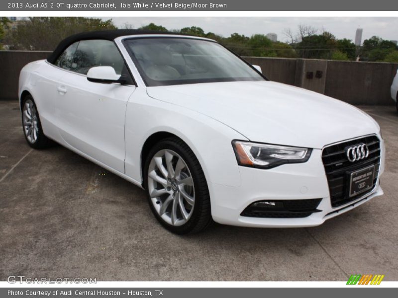 Ibis White / Velvet Beige/Moor Brown 2013 Audi A5 2.0T quattro Cabriolet