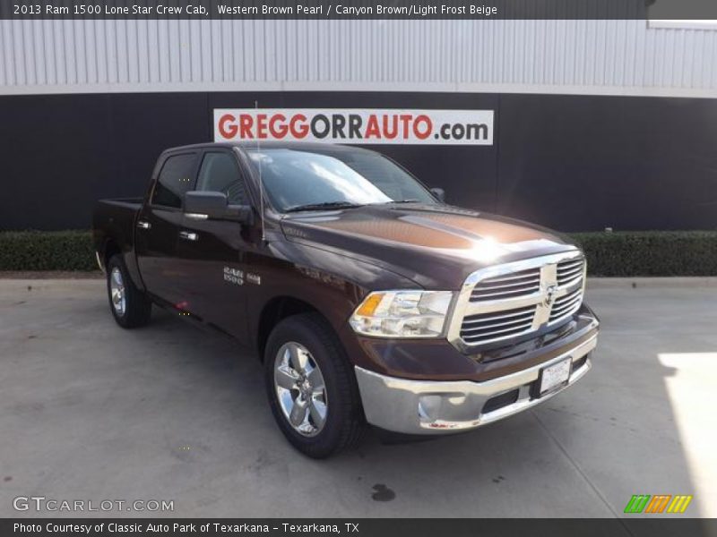 Western Brown Pearl / Canyon Brown/Light Frost Beige 2013 Ram 1500 Lone Star Crew Cab