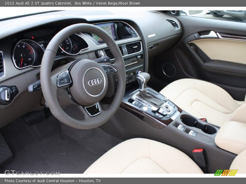 Ibis White / Velvet Beige/Moor Brown 2013 Audi A5 2.0T quattro Cabriolet