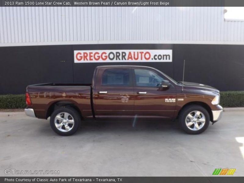 Western Brown Pearl / Canyon Brown/Light Frost Beige 2013 Ram 1500 Lone Star Crew Cab