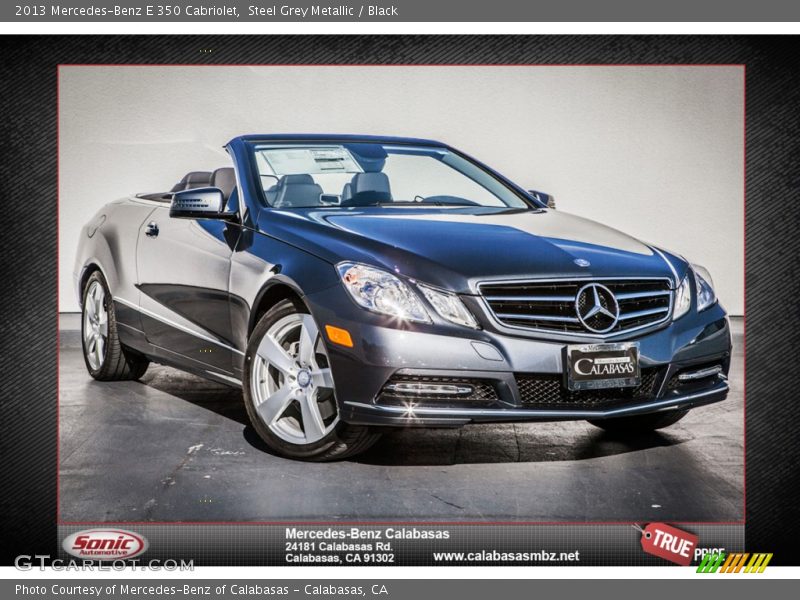 Steel Grey Metallic / Black 2013 Mercedes-Benz E 350 Cabriolet