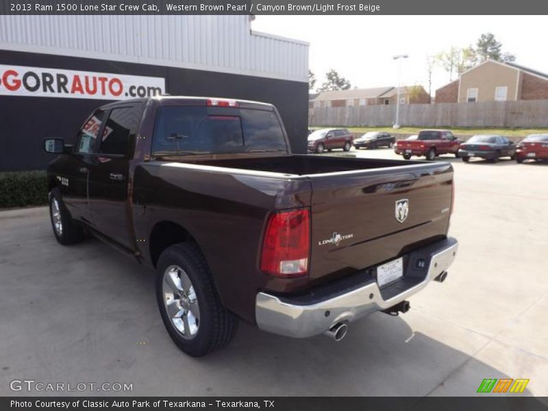 Western Brown Pearl / Canyon Brown/Light Frost Beige 2013 Ram 1500 Lone Star Crew Cab