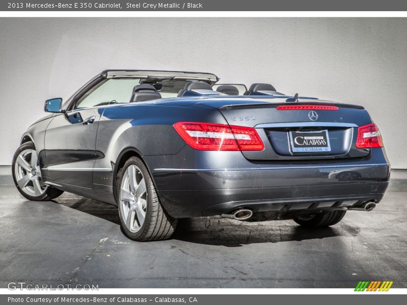 Steel Grey Metallic / Black 2013 Mercedes-Benz E 350 Cabriolet