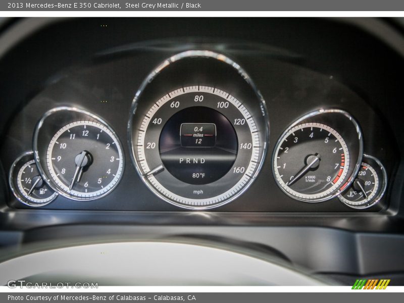 Steel Grey Metallic / Black 2013 Mercedes-Benz E 350 Cabriolet