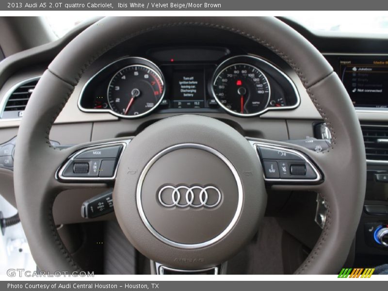 Ibis White / Velvet Beige/Moor Brown 2013 Audi A5 2.0T quattro Cabriolet