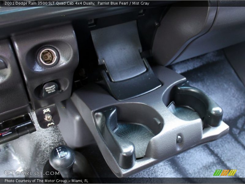 Parriot Blue Pearl / Mist Gray 2001 Dodge Ram 3500 SLT Quad Cab 4x4 Dually