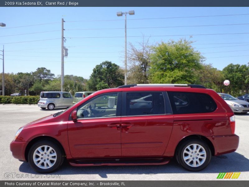 Claret Red / Beige 2009 Kia Sedona EX