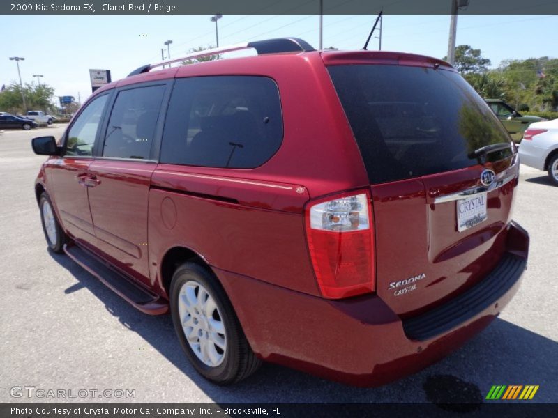 Claret Red / Beige 2009 Kia Sedona EX
