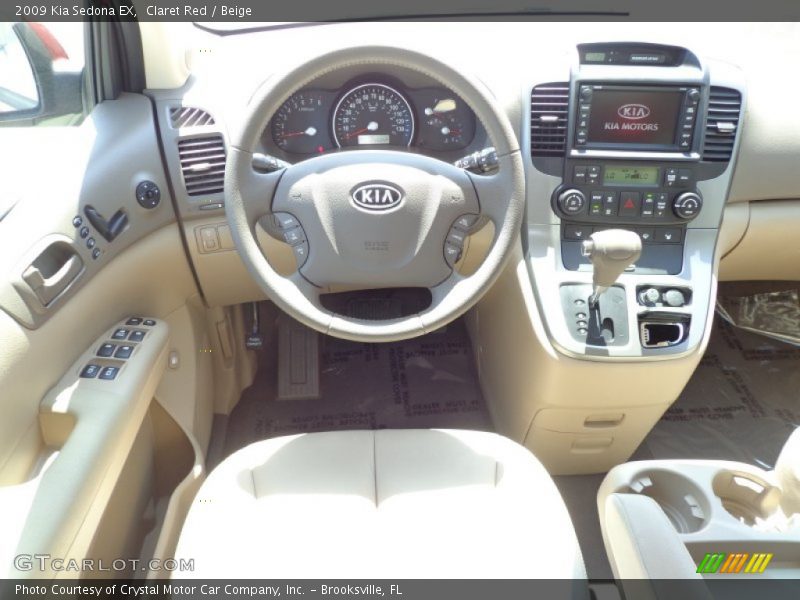 Claret Red / Beige 2009 Kia Sedona EX