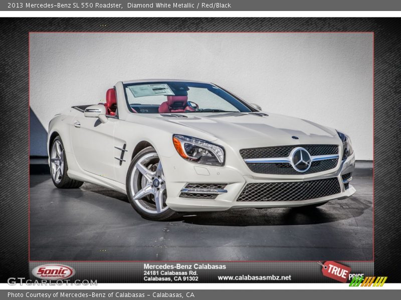 Diamond White Metallic / Red/Black 2013 Mercedes-Benz SL 550 Roadster