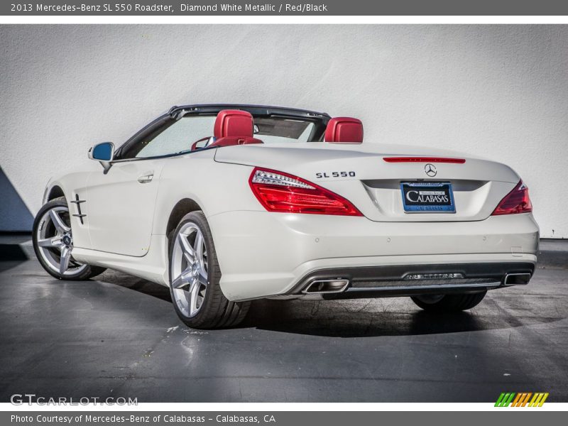 Diamond White Metallic / Red/Black 2013 Mercedes-Benz SL 550 Roadster