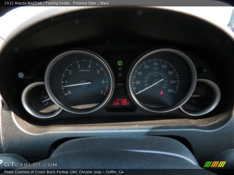 Polished Slate / Black 2012 Mazda MAZDA6 i Touring Sedan
