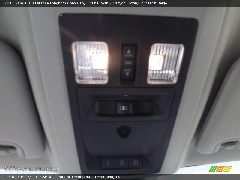 Prairie Pearl / Canyon Brown/Light Frost Beige 2013 Ram 1500 Laramie Longhorn Crew Cab