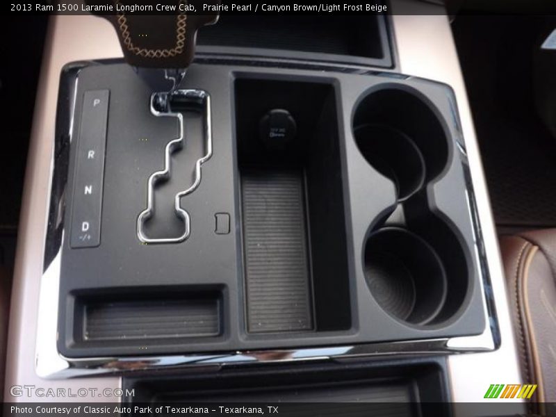 Prairie Pearl / Canyon Brown/Light Frost Beige 2013 Ram 1500 Laramie Longhorn Crew Cab