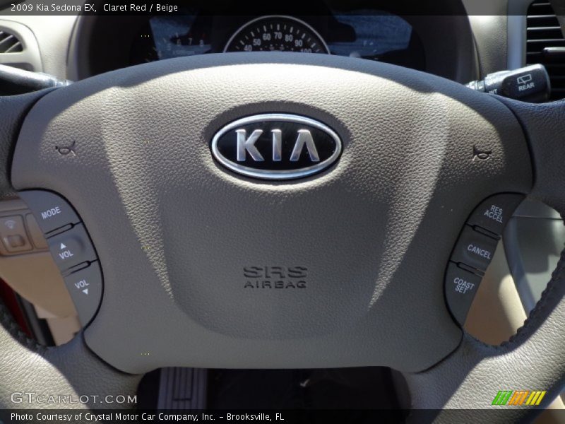 Claret Red / Beige 2009 Kia Sedona EX