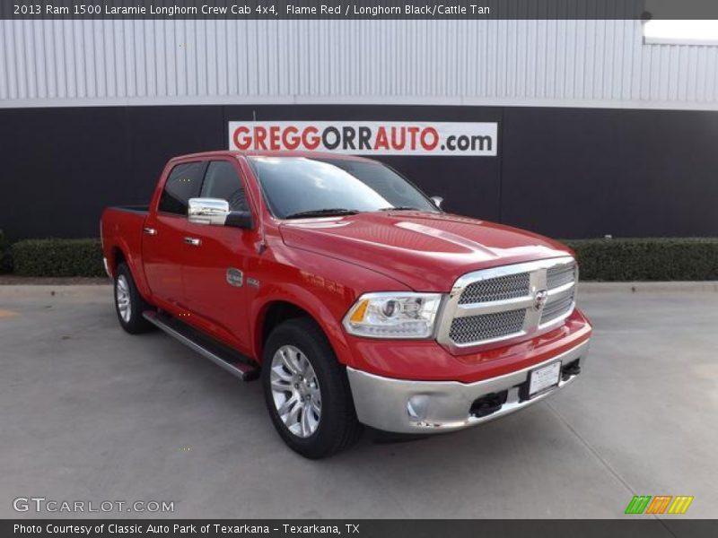 Flame Red / Longhorn Black/Cattle Tan 2013 Ram 1500 Laramie Longhorn Crew Cab 4x4