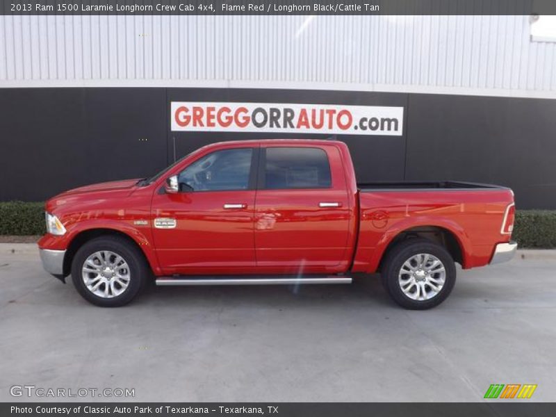 Flame Red / Longhorn Black/Cattle Tan 2013 Ram 1500 Laramie Longhorn Crew Cab 4x4