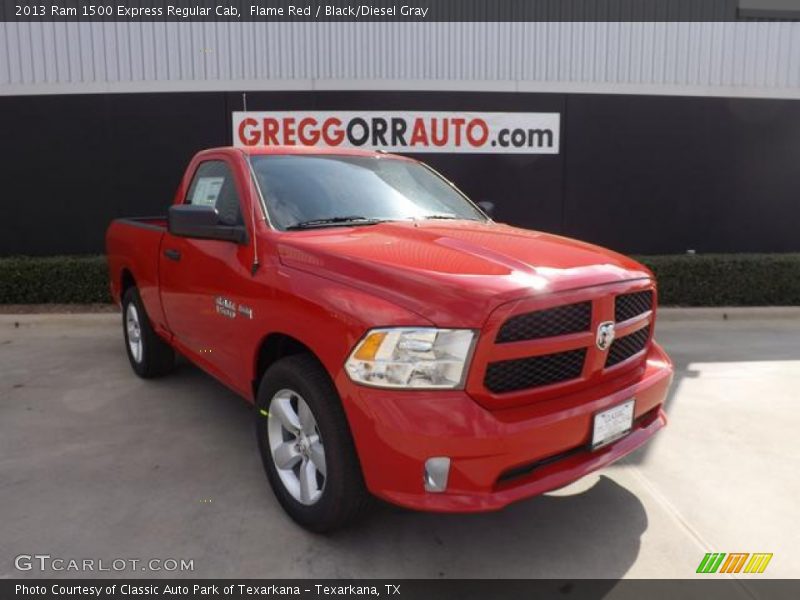 Flame Red / Black/Diesel Gray 2013 Ram 1500 Express Regular Cab