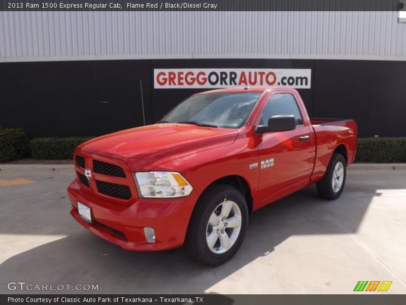 Flame Red / Black/Diesel Gray 2013 Ram 1500 Express Regular Cab