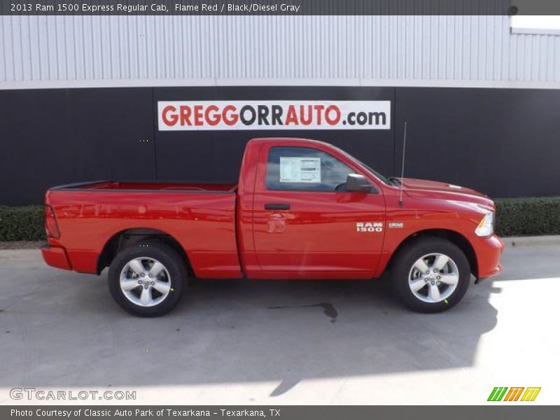 Flame Red / Black/Diesel Gray 2013 Ram 1500 Express Regular Cab