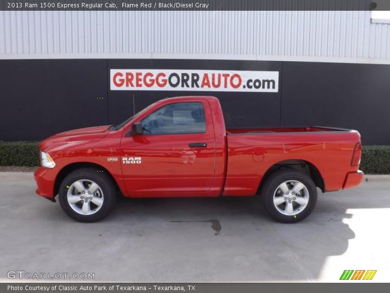 Flame Red / Black/Diesel Gray 2013 Ram 1500 Express Regular Cab