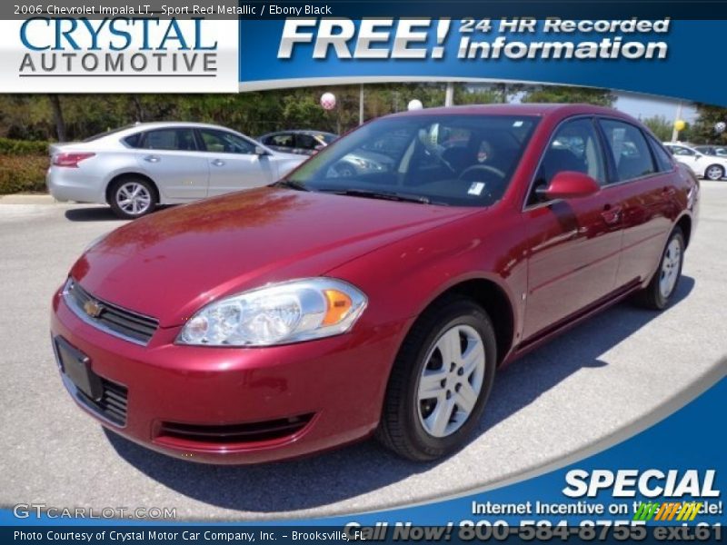 Sport Red Metallic / Ebony Black 2006 Chevrolet Impala LT