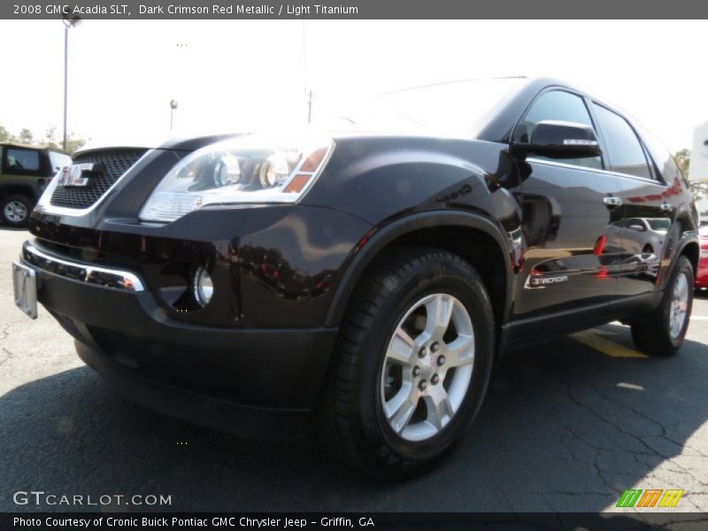 Dark Crimson Red Metallic / Light Titanium 2008 GMC Acadia SLT